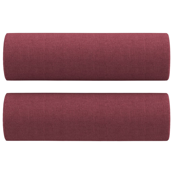 Set canapea cu perne, 2 piese, roșu vin, material textil WALTI