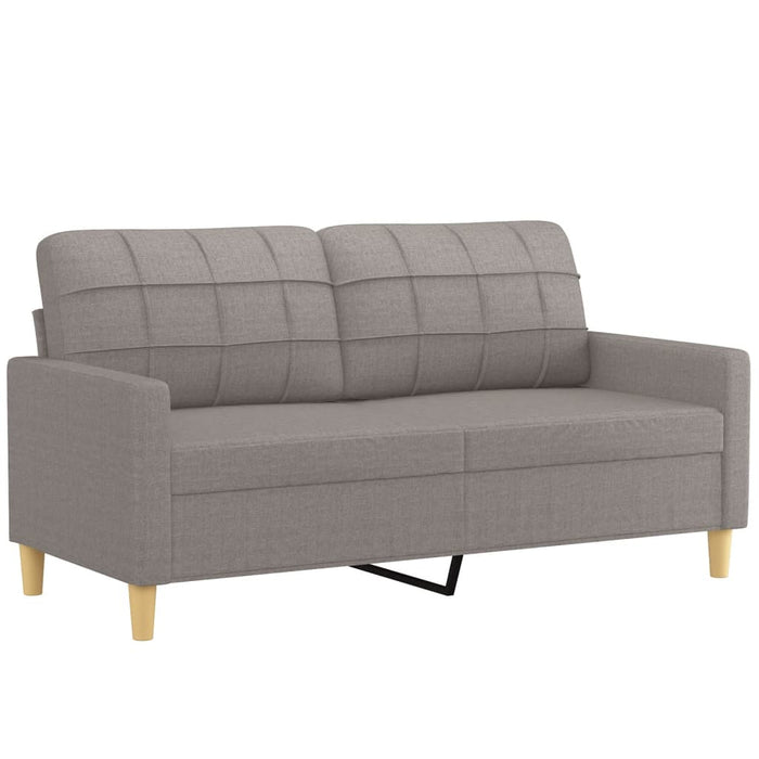 Set de canapele cu perne, 2 piese, gri taupe, textil - WALTI WALTI