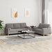 Set de canapele cu perne, 2 piese, gri taupe, textil - WALTI WALTI