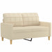 Set de canapele cu perne, 3 piese, crem, textil - WALTI WALTI