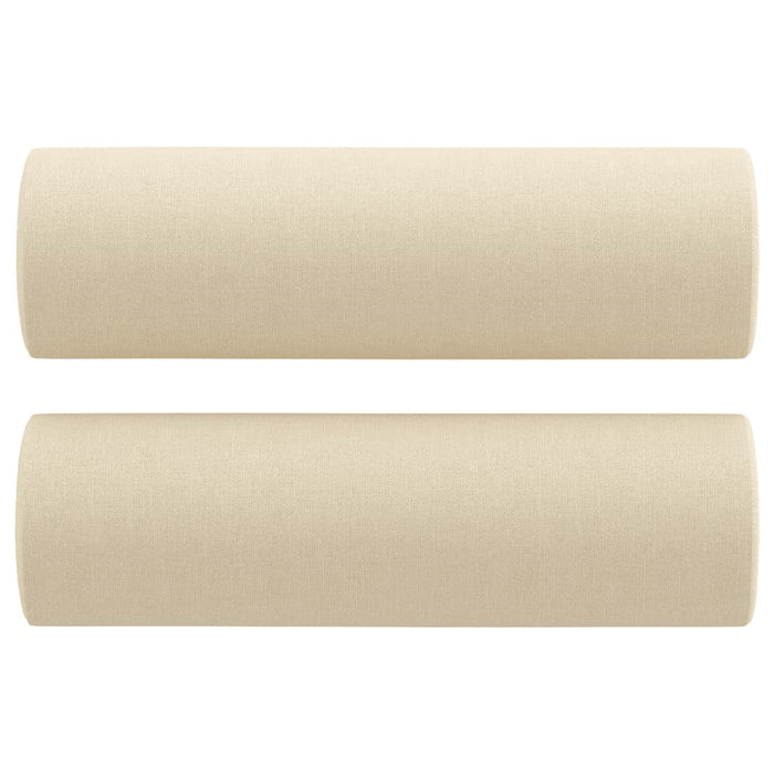 Set de canapele cu perne, 3 piese, crem, textil - WALTI WALTI