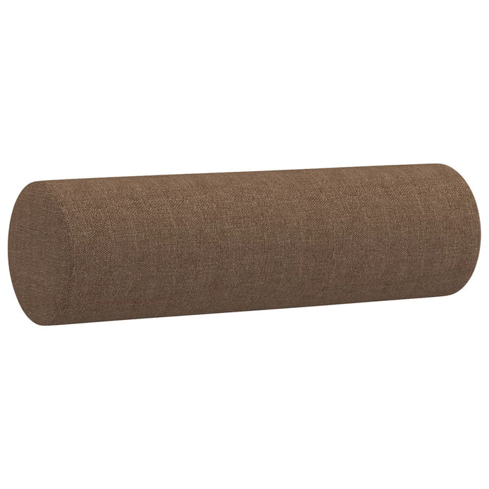 Set de canapele cu perne, 3 piese, maro, textil WALTI