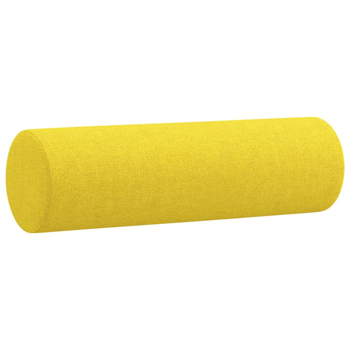 Set de canapele cu perne, 3 piese, galben deschis, textil WALTI