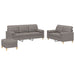 Set de canapele cu perne, 3 piese, gri taupe, textil - WALTI WALTI
