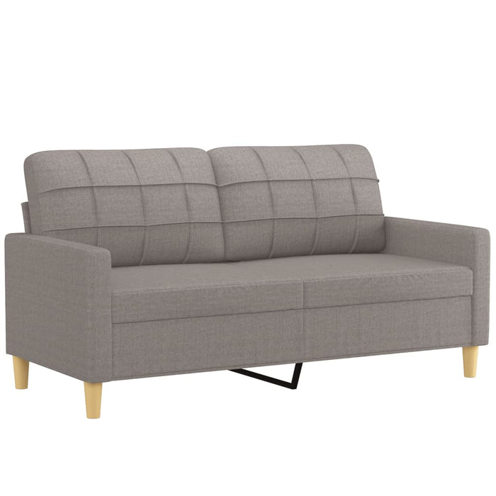 Set de canapele cu perne, 3 piese, gri taupe, textil - WALTI WALTI