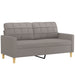 Set de canapele cu perne, 3 piese, gri taupe, textil - WALTI WALTI