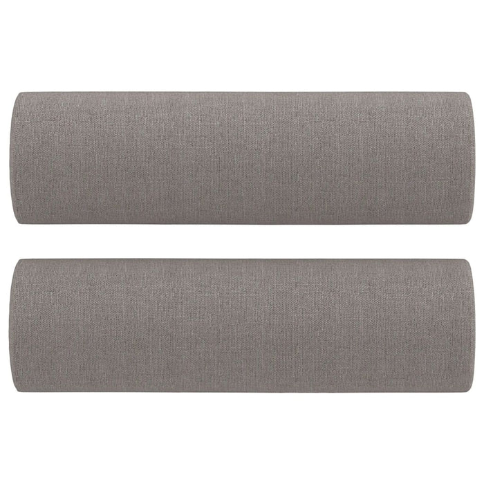 Set de canapele cu perne, 3 piese, gri taupe, textil - WALTI WALTI