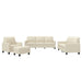 Set de canapele cu perne, 4 piese, crem, piele ecologică - WALTI WALTI