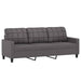 Set de canapele cu perne, 4 piese, gri, piele ecologică - WALTI WALTI