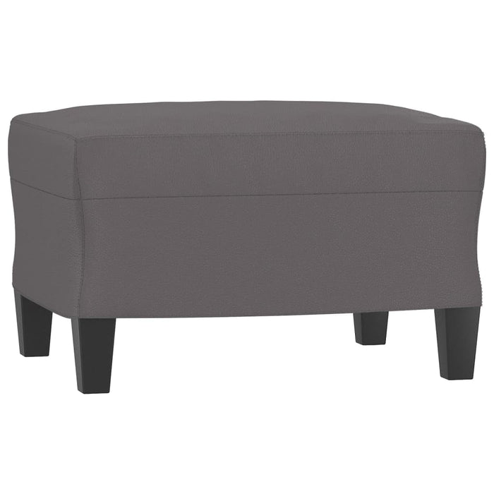 Set de canapele cu perne, 4 piese, gri, piele ecologică - WALTI WALTI