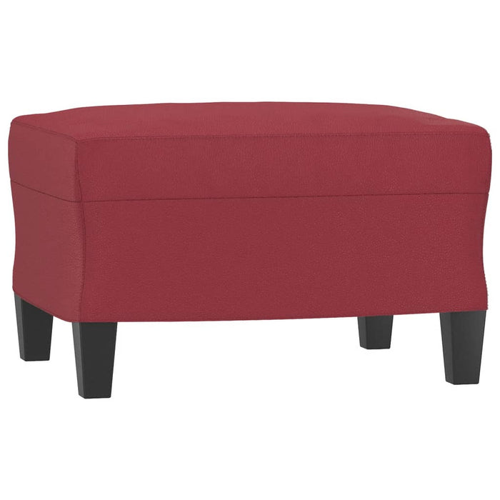 Set de canapele cu perne, 4 piese, roșu vin, piele ecologică WALTI