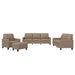 Set de canapele cu perne, 4 piese, cappuccino, piele ecologică - WALTI WALTI