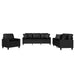 Set de canapele cu perne, 3 piese, negru, piele ecologică - WALTI WALTI
