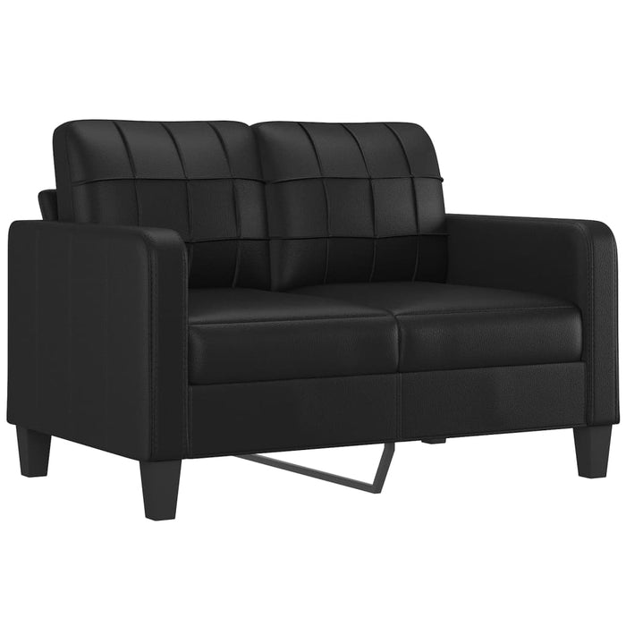 Set de canapele cu perne, 4 piese, negru, piele ecologică - WALTI WALTI