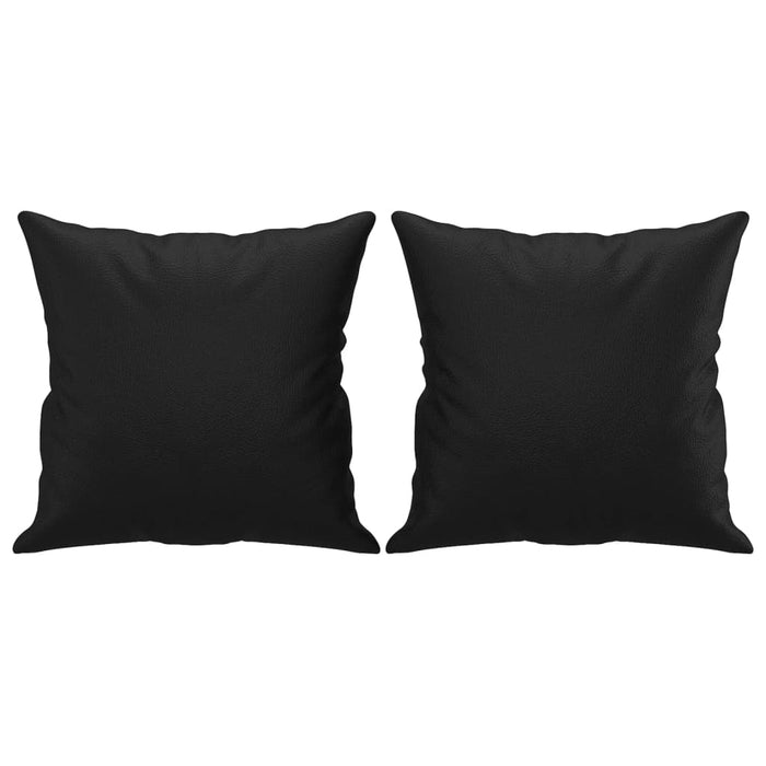Set de canapele cu perne, 4 piese, negru, piele ecologică - WALTI WALTI