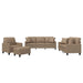 Set de canapele cu perne, 4 piese, cappuccino, piele ecologică - WALTI WALTI