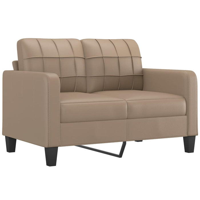 Set de canapele cu perne, 4 piese, cappuccino, piele ecologică - WALTI WALTI