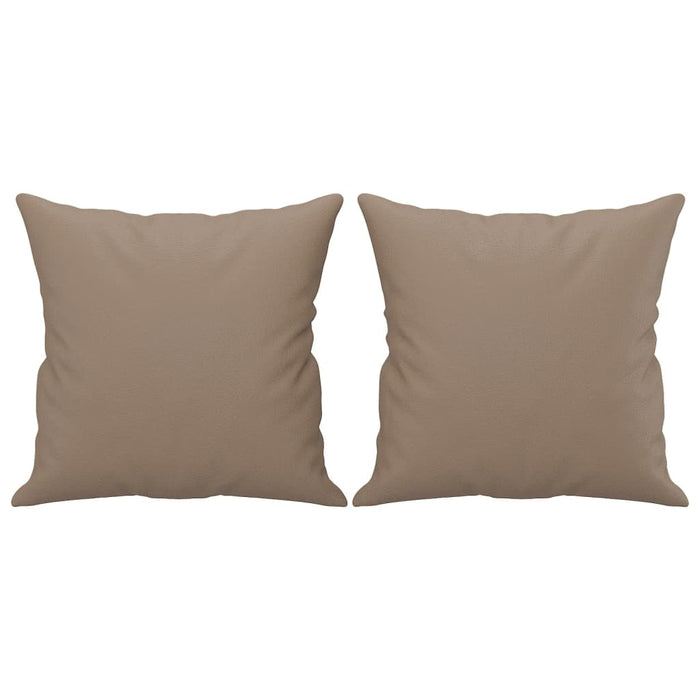 Set de canapele cu perne, 4 piese, cappuccino, piele ecologică - WALTI WALTI