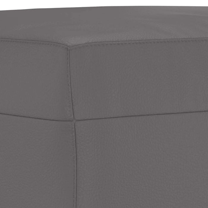 Set de canapele cu perne, 3 piese, gri, piele ecologică - WALTI WALTI