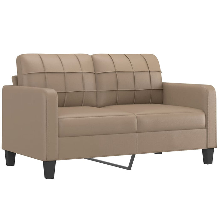 Set de canapele cu perne, 3 piese, cappuccino, piele ecologică - WALTI WALTI