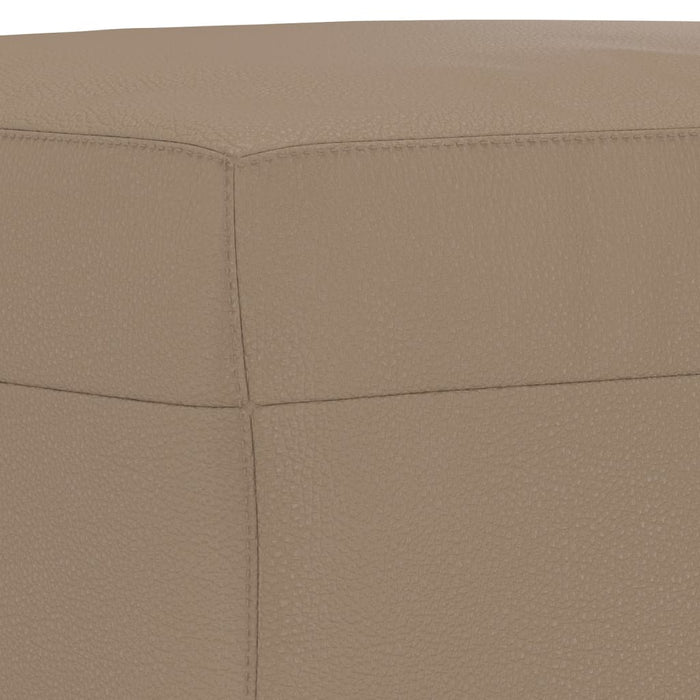 Set de canapele cu perne, 3 piese, cappuccino, piele ecologică - WALTI WALTI