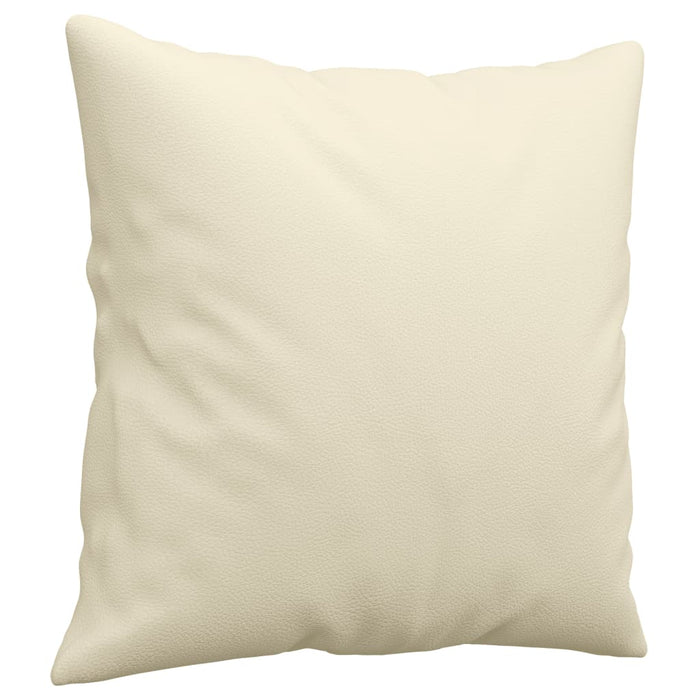 Set de canapele cu perne, 2 piese, crem, piele ecologică - WALTI WALTI