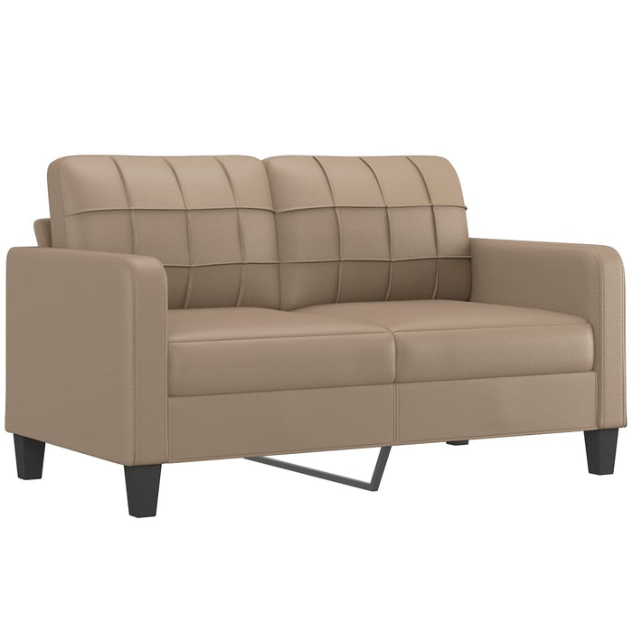 Set de canapele cu perne, 2 piese, cappuccino, piele ecologică - WALTI WALTI
