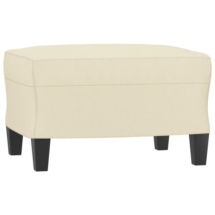 Set de canapele cu perne, 3 piese, crem, piele ecologică - WALTI WALTI