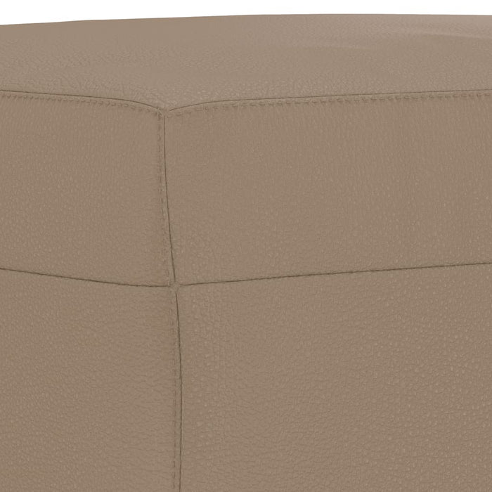 Set de canapele cu perne, 3 piese, cappuccino, piele ecologică WALTI