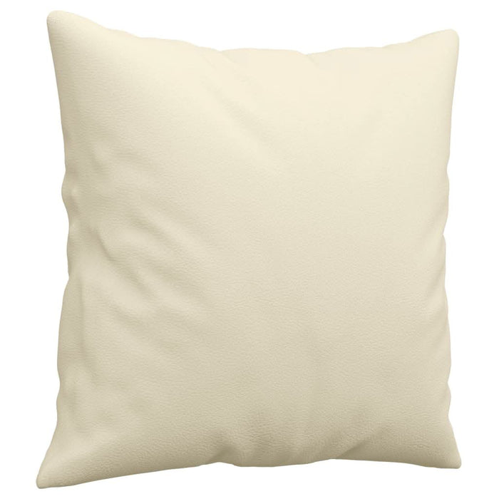 Set de canapele cu perne, 2 piese, crem, piele ecologică - WALTI WALTI