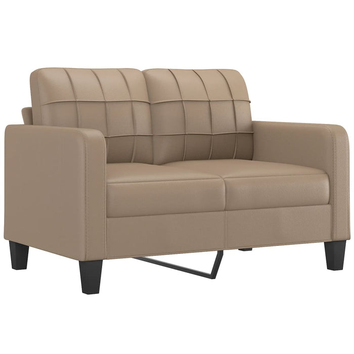 Set de canapele cu perne, 2 piese, cappuccino, piele ecologică - WALTI WALTI