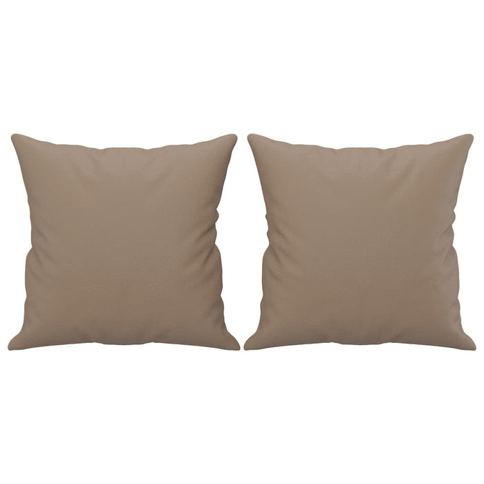 Set de canapele cu perne, 2 piese, cappuccino, piele ecologică - WALTI WALTI
