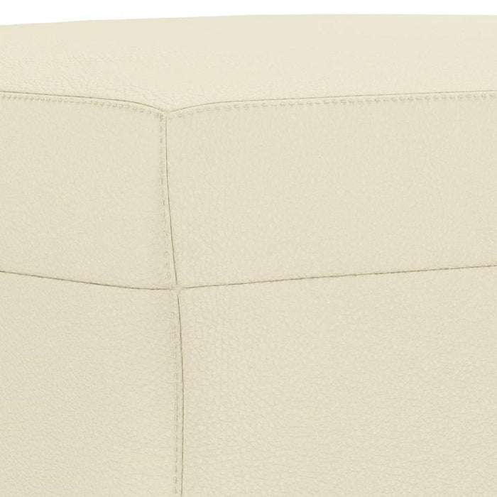 Set de canapele cu perne, 3 piese, crem, piele ecologică WALTI
