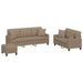 Set de canapele cu perne, 3 piese, cappuccino, piele ecologică - WALTI WALTI