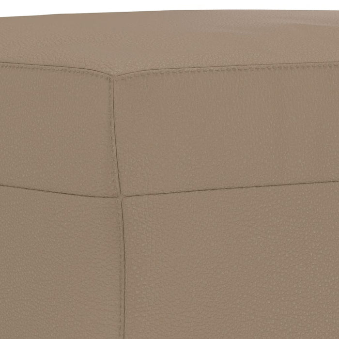 Set de canapele cu perne, 3 piese, cappuccino, piele ecologică - WALTI WALTI