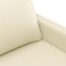 Set de canapele cu perne, 3 piese, crem, piele ecologică - WALTI WALTI