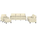 Set de canapele cu perne, 4 piese, crem, piele ecologică - WALTI WALTI