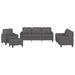 Set de canapele cu perne, 4 piese, gri, piele ecologică - WALTI WALTI