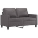 Set de canapele cu perne, 4 piese, gri, piele ecologică - WALTI WALTI