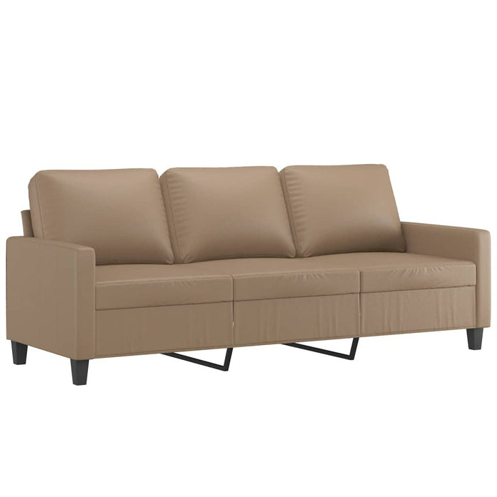 Set de canapele cu perne, 4 piese, cappuccino, piele ecologică - WALTI WALTI
