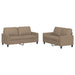 Set de canapele cu perne, 2 piese, cappuccino, piele ecologică - WALTI WALTI
