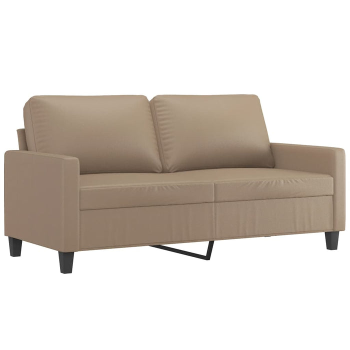 Set de canapele cu perne, 2 piese, cappuccino, piele ecologică - WALTI WALTI