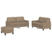 Set de canapele cu perne, 3 piese, cappuccino, piele ecologică - WALTI WALTI