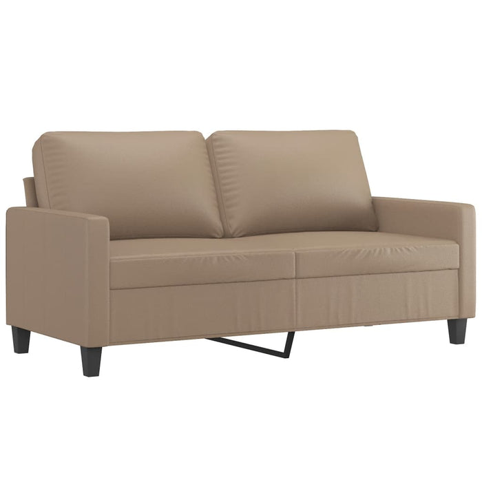 Set de canapele cu perne, 3 piese, cappuccino, piele ecologică - WALTI WALTI