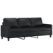Set de canapele cu perne, 2 piese, negru, piele ecologică - WALTI WALTI