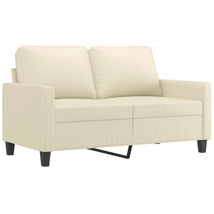 Set de canapele cu perne, 2 piese, crem, piele ecologică - WALTI WALTI