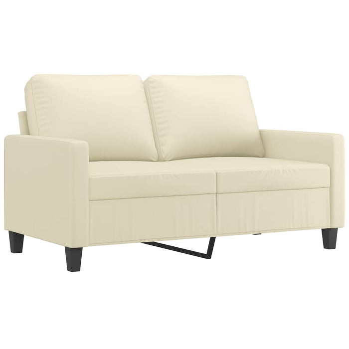 Set de canapele cu perne, 3 piese, crem, piele ecologică - WALTI WALTI