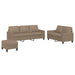 Set de canapele cu perne, 3 piese, cappuccino, piele ecologică - WALTI WALTI