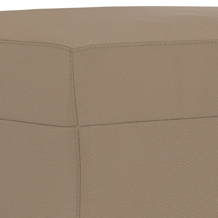 Set de canapele cu perne, 3 piese, cappuccino, piele ecologică - WALTI WALTI