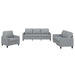 Set de canapele cu perne, 3 piese, gri deschis, textil - WALTI WALTI